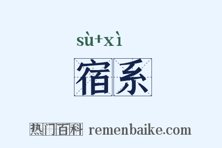 宿系是什么意思的图片